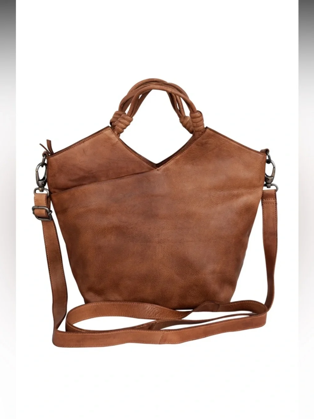 Latico Leathers Cognac Nash Crossbody Handbag - Picture 14 of 15